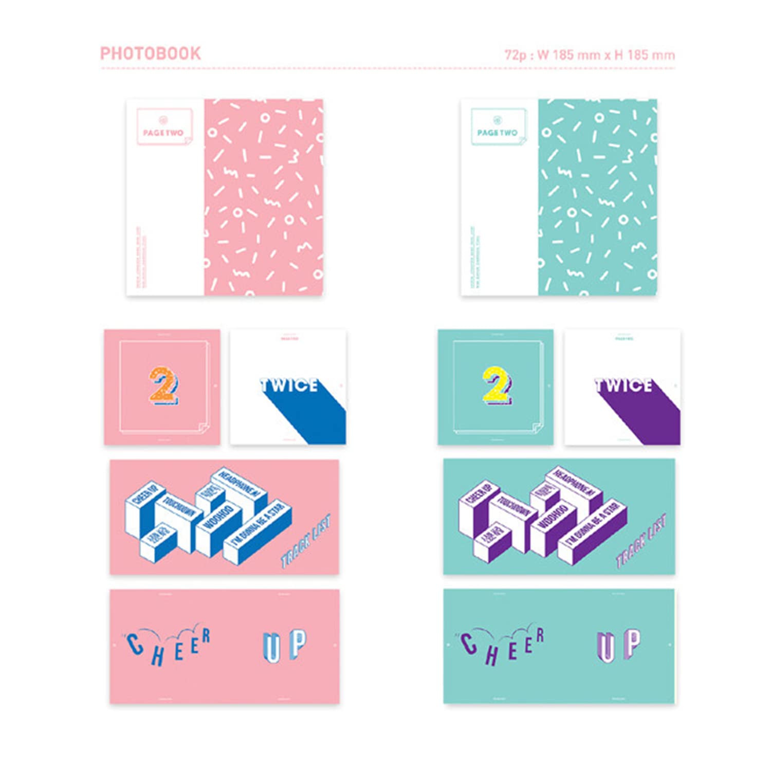 TWICE - 2nd Mini Album [PAGE TWO] (PINK Ver.) CD-R + Photobook +